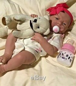 AWW! It's Baby GIRL! Berenguer Life Like Reborn Preemie Pacifier Doll +Extras