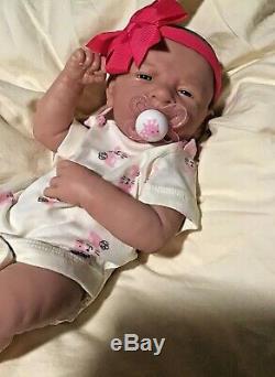 AWW! It's Baby GIRL! Berenguer Life Like Reborn Preemie Pacifier Doll +Extras