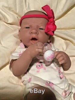 AWW! It's Baby GIRL! Berenguer Life Like Reborn Preemie Pacifier Doll +Extras