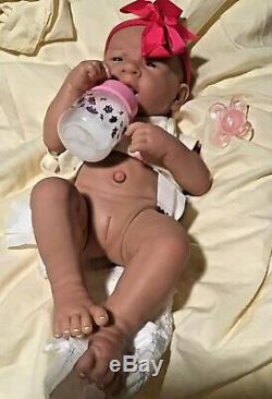 AWW! It's Baby GIRL! Berenguer Life Like Reborn Preemie Pacifier Doll +Extras