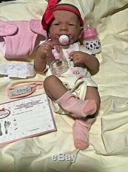 AWW! It's Baby GIRL! Berenguer Life Like Reborn Preemie Pacifier Doll +Extras