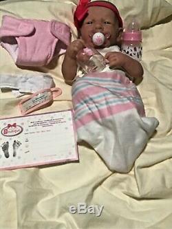 AWW! It's Baby GIRL! Berenguer Life Like Reborn Preemie Pacifier Doll +Extras