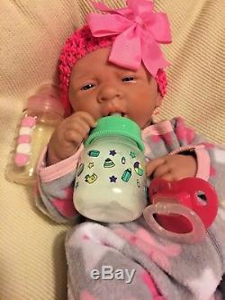 AWW! PERFECT BABY GIRL! Berenguer LifeLike Newborn Reborn Pacifier Doll +Extras