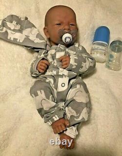 AWW Top BOY! Baby Boy PREEMIE Berenguer Life Like Reborn Pacifier Doll +Extras