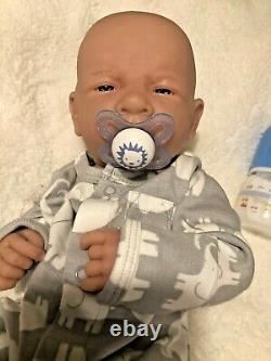 AWW Top BOY! Baby Boy PREEMIE Berenguer Life Like Reborn Pacifier Doll +Extras