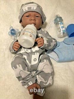 AWW Top BOY! Baby Boy PREEMIE Berenguer Life Like Reborn Pacifier Doll +Extras