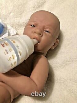 AWW Top BOY! Baby Boy PREEMIE Berenguer Life Like Reborn Pacifier Doll +Extras