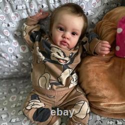 Adorable Toddler Girl 24 Painted Reborn Baby Doll Rooted Hair Cloth Body Gift
