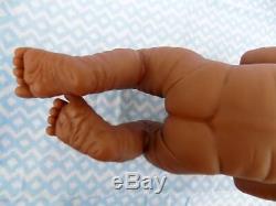 African American Reborn Baby Boy Doll Full Vinyl Silicone Baby Preemie Life like