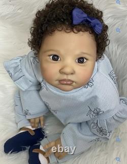 Afro American Adorable Rowan, by Jessica Schenk 24 Reborn Doll