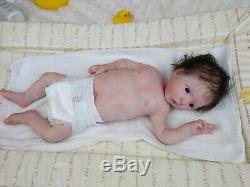 (Alexandra's Babies) Full body silicone baby Mase sculpted by Lilianne Breedveld