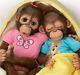 Ashton Drake Frankie & Fiona Lifelike Monkey Baby Doll Twins B