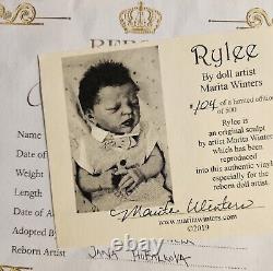 Authentic/COA Reborn baby boy Rylee By Marita Winters, Artist Jana Hubalkova