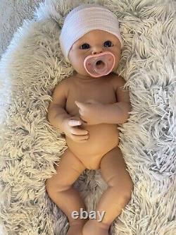 Authentic Full Body Silicone reborn girl. Eyes Open, Real Pacifier, Xtra Goodies