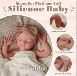 BABESIDE 16 Inch Silicone Baby Doll Weighted 4 Pounds, NOT Vinyl Realistic Baby