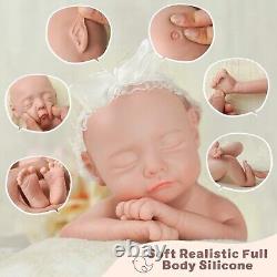 BABESIDE Full Body Silicone Reborn Baby Dolls Girl 12 inch Soft Flexible