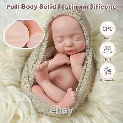 BABESIDE Full Body Silicone Reborn Baby Dolls Girl 12 inch Soft Flexible