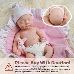 BABESIDE Full Body Silicone Reborn Baby Dolls Girl 12 inch Soft Flexible