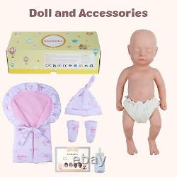 BABESIDE Full Body Silicone Reborn Baby Dolls Girl 12 inch Soft Flexible