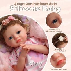 BABESIDE Lifelike Reborn Baby Dolls 16 Inch (Weight 4 lb) Full Platinum Silico