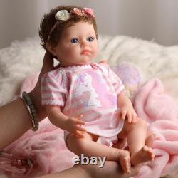 BABESIDE Lifelike Reborn Baby Dolls 16 Inch (Weight 4 lb) Full Platinum Silico