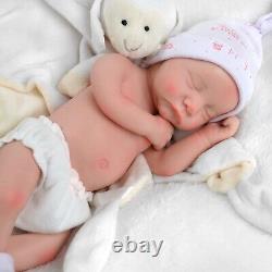 BABESIDE Lifelike Reborn Baby Dolls Silicone Full Body Girl 12 Inch Reali