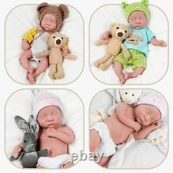 BABESIDE Lifelike Reborn Baby Dolls Silicone Full Body Girl 12 Inch Reali