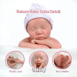 BABESIDE Lifelike Reborn Baby Dolls Silicone Full Body Girl 12 Inch Reali