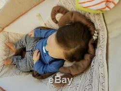 BIG CHUBBY FULL BODY Solid Silicone 23 in. REALISTIC baby boy ECO FLEX 20/30COA