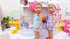 Baby Dolls Morning Bathroom Routine In Bunk Bed Room Play Toys