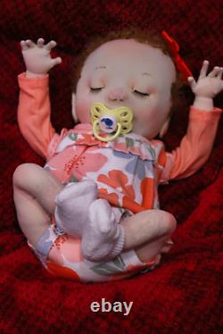 Baby Reborn Cloth Doll Ooak Puppe Doll Soft Sculpture Baby Jasmine by Marlos