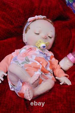 Baby Reborn Cloth Doll Ooak Puppe Doll Soft Sculpture Baby Jasmine by Marlos