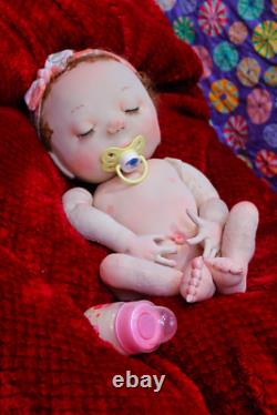 Baby Reborn Cloth Doll Ooak Puppe Doll Soft Sculpture Baby Jasmine by Marlos