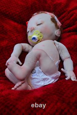 Baby Reborn Cloth Doll Ooak Puppe Doll Soft Sculpture Baby Jasmine by Marlos