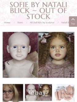 Baby reborn doll Kit, toddler Sofie By Natali Blick