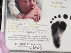 Bargain Baby Realborn Alma Sleeping, 19 4 Lbs. 7 Oz. COA