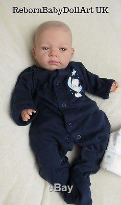 Beautiful Baby Boy Doll Eyes Open Reborn Baby BOY Doll BY BabyDollARTUK