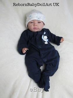 Beautiful Baby Boy Doll Eyes Open Reborn Baby BOY Doll BY BabyDollARTUK