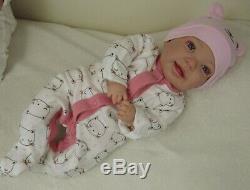 Beautiful Handmade Happy Eyes Open Reborn Baby Girl Doll by BabyDollArtUK