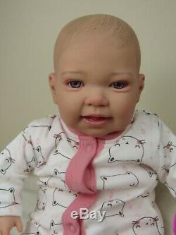 Beautiful Handmade Happy Eyes Open Reborn Baby Girl Doll by BabyDollArtUK