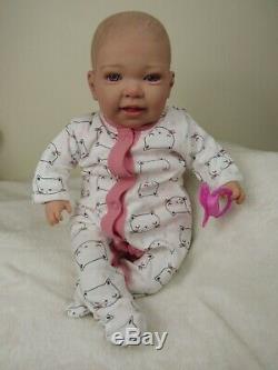 Beautiful Handmade Happy Eyes Open Reborn Baby Girl Doll by BabyDollArtUK