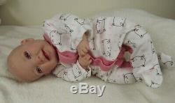 Beautiful Handmade Happy Eyes Open Reborn Baby Girl Doll by BabyDollArtUK