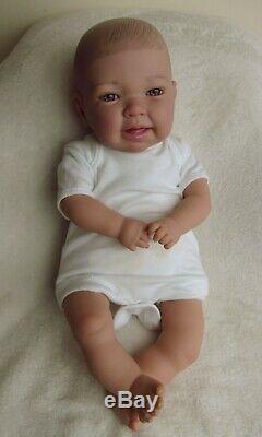 Beautiful Handmade Happy Eyes Open Reborn Baby Girl Doll by BabyDollArtUK