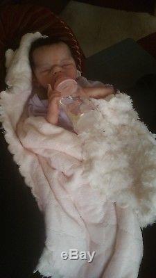 Beautiful REBORN FULL BODY SOLID SILICONE baby girl with DRINK WET system
