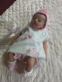 Beautiful REBORN FULL BODY SOLID SILICONE baby girl with DRINK WET system