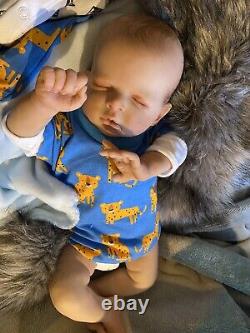 Beautiful SLEEPING Reborn baby doll. Leo