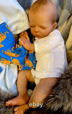 Beautiful SLEEPING Reborn baby doll. Leo