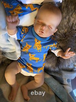 Beautiful SLEEPING Reborn baby doll. Leo