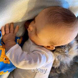 Beautiful SLEEPING Reborn baby doll. Leo