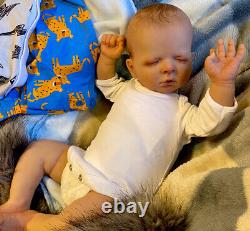 Beautiful SLEEPING Reborn baby doll. Leo